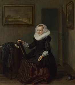 Nainen pitelee peiliä, 1625