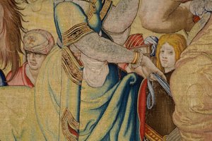 Flanderin kuvakudos. Sarja Seitsemän pääsyntiä: Turhamaisuus (ylpeys). Sarjakuvapiirtäjä Pieter Coecke van Aelst. Brysselin ateljee. noin 1542-1544. tekijältä Pieter Coecke van Aelst