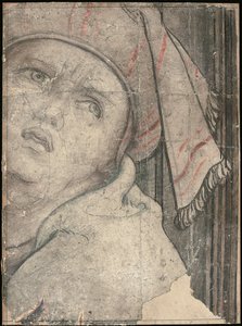 Turbaanipukuisen miehen pää, joka katsoo ylöspäin tekijältä Pieter Coecke van Aelst