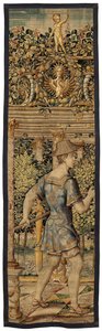 Vertumnus ja Pomona: Kalastajaksi muuttunut Vertumnus, n. 1550 (kulta, villa ja silkki) tekijältä Pieter Coecke van Aelst