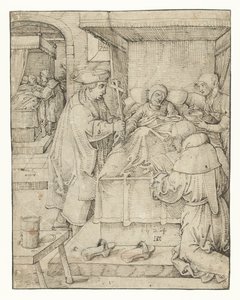 Sairaiden hoitaminen Works of Mercy (sarjan nimi) tekijältä Pieter Cornelisz. genaamd Kunst