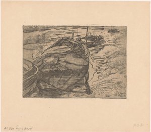Kiinnittyneet soutuveneet ojaan tekijältä Pieter Dupont