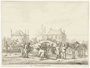 Kirnupiimäoja Naardenissa, 11. tammikuuta 1814 tekijältä Pieter Gerardus van Os (signed by artist)