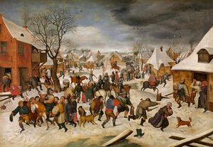 Lasten verilöyly Betlehemissä (öljy paneelissa) tekijältä Pieter III Brueghel