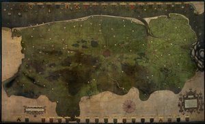 Bruggen Castellanyn kartta (öljy kankaalle) tekijältä Pieter II Claeissens
