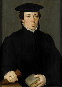 Muotokuva nuoresta ministeristä, noin 1535-84 (öljy paneelille).
