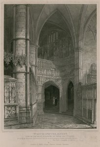 Näkymä Henrik V:n kappelin eteläisestä kuvaruudusta, Westminster Abbey (Westminsterin luostari) tekijältä Pieter Jansz. Quast