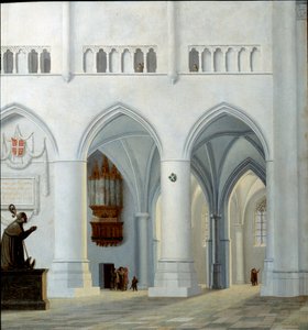 Haarlemin Pyhän Bavonin kirkon sisustus Pieter Jansz Saenredamin (1597-1665) maalaus (ec.holl.) 1630