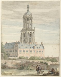 Näkymä vaaliruhtinas Palatinuksen Frederik V:n palatsille ja Sint-Cunerakerkille, Rhenen