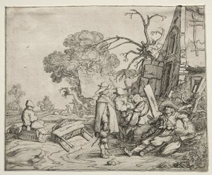 Maisema sotilaiden kanssa, 1626.