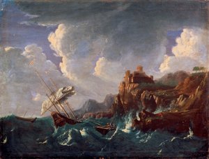 "Myrskyinen meri", 1600-luku. tekijältä Pieter Mulier the Younger