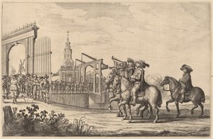 Marie de Medicin saapuminen Amsterdamiin [levy 1/6] tekijältä Pieter Nolpe