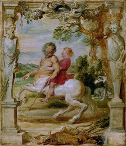 Kentauri Chironin kouluttama Akhilleus, 1630-1635 tekijältä Peter Paul Rubens