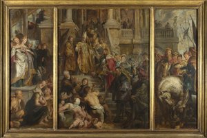 Luonnos korkealle alttaritaululle, St Bavo, Gent, 1612 tekijältä Peter Paul Rubens