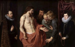 Pyhän Thomasin uskomattomuus Rockox-triptyykki, Vuosien 1613 ja 1615 välillä. tekijältä Peter Paul Rubens