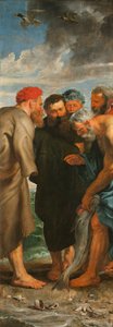 The Miraculous Draft of Fishes Triptyych, vasen paneeli, 1618-1619. tekijältä Pieter Paul Rubens