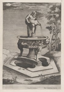 Rooman loiston peili: Suihkulähde ja allas, 1581, 1581.