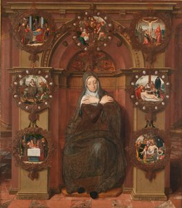 Seitsemän surun nainen Joos van Belle -triptyykki. Keskuspaneeli, 1556.