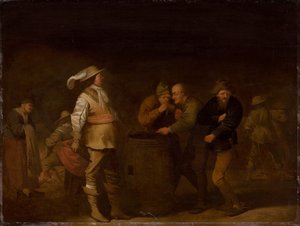 The Yielding of War Booty , c. 1635. tekijältä Pieter Quast