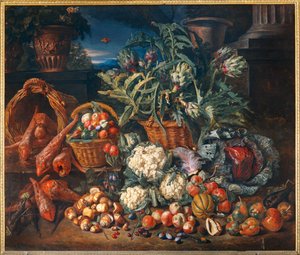 Nature morte: legumes et fruits - Still-life: Vihannekset ja hedelmät ... tekijältä Pieter Snyers