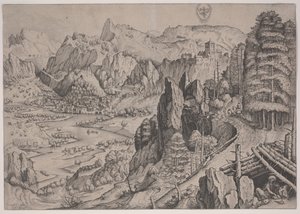 Magdalena Poenitens, painatus Jan ja Lucas van Duetecum tekijältä Pieter The Elder (after) Brueghel