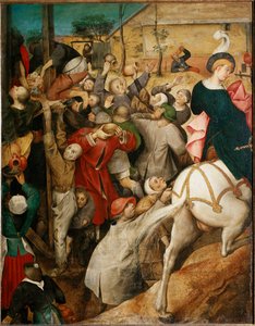Saint Martinin viini, yksityiskohta. (öljy puulle tekijältä Pieter Bruegel the Elder