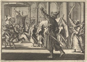 Puolalaiset Riddarholmin kirkossa Tukholmassa, 1698 tekijältä Pieter Van der Aa