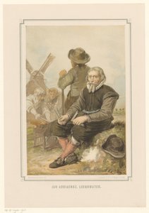 Myllyvalmistaja Jan Adriaanszoon Leeghwater töissä tekijältä Pieter Wilhelmus van de Weijer
