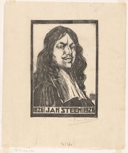 Jan Steenin muotokuva (otsikko esineessä) tekijältä Pieter Willem van Baarsel (signed by artist)