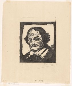 Joost van den Vondelin muotokuva tekijältä Pieter Willem van Baarsel (signed by artist)