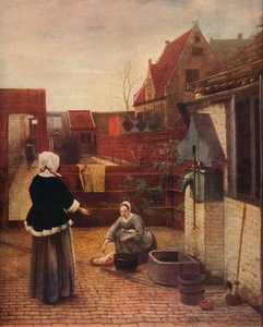 Hollantilainen piha, c1658, 1911 tekijältä Pieter de Hooch