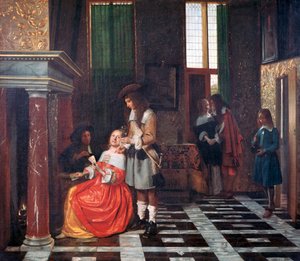 The Card Players, c1663-1665 tekijältä Pieter de Hooch