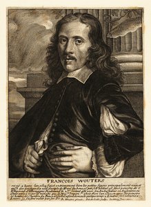 Frans Woutersin muotokuva, flaamilainen barokkimaalari, kabinettimaalari ja Rooman keisarin hovitaiteilija tekijältä Pieter de II Jode