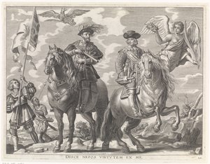 Kaarle V ja Ferdinand hevosen selässä Cardinal-Infantin iloinen tulo Gentiin, 1635 (sarjan nimi)