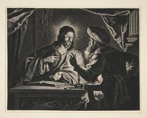 Kristus ja Nikodemus tekijältä Pieter de Jode II