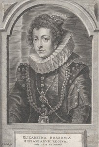 Espanjan kuningattaren Elisabeth of Bourbon muotokuva, n. 1632-44.