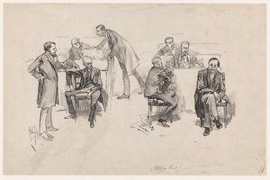 Edustajainhuone perustuslakiuudistusta koskevan keskustelun aikana vuonna 1887 tekijältä Pieter de Josselin
