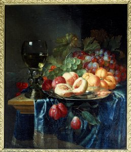 Hedelmät ja viini. Pieter De Ringin (1615-1660) maalaus Ec. Hol.