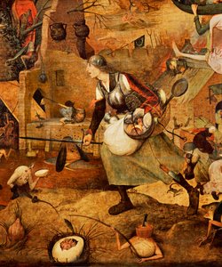 Dulle Griet, yksityiskohta (öljy tammipuulle) tekijältä Pieter the Elder Bruegel
