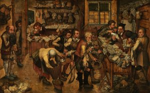 Talonpoikalakimies (öljy paneelille) tekijältä Pieter the Younger (after) Brueghel