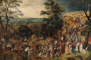 Kristus kantaa ristiä tekijältä Pieter the Younger Brueghel