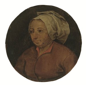 Naisen pää (öljy paneelissa) tekijältä Pieter the Younger Brueghel