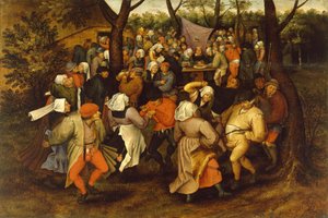 Talonpoikien häätanssi, 1607 tekijältä Pieter Brueghel the Younger