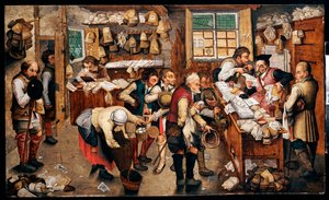 Talonpojat maksavat kymmenykset tekijältä Pieter Brueghel the Younger