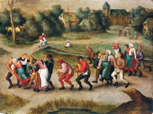 Epileptikkojen pyhiinvaellus Molenbeekiin tekijältä Pieter the Younger Brueghel