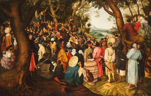 Pyhä Johannes Kastaja saarnaa erämaassa, n. 1633-50 tekijältä Pieter Brueghel the Younger