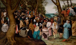 Pyhän Johannes Kastajan saarna tekijältä Pieter the Younger Brueghel