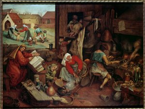 Alkemisti Pieter Nuoren maalaus nimeltä Brueghel d