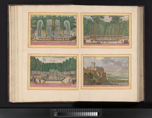 Kaart van het beleg van Barcelona, ​​1706 Barcelonan kaupungin ja Chateau de Mont Juyn suunnitelma Ranskan armeijan lähestymistavoilla (...) (otsikko esineessä) tekijältä Pieter van Call (II)
