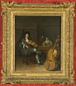 Musiikkijuhla, noin 1675 (öljy paneelille)